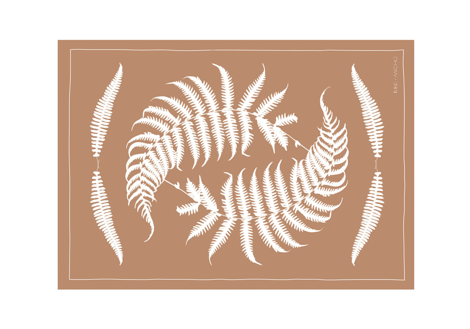 ESC x MICHÚ Ferns Scarf - CIGAR