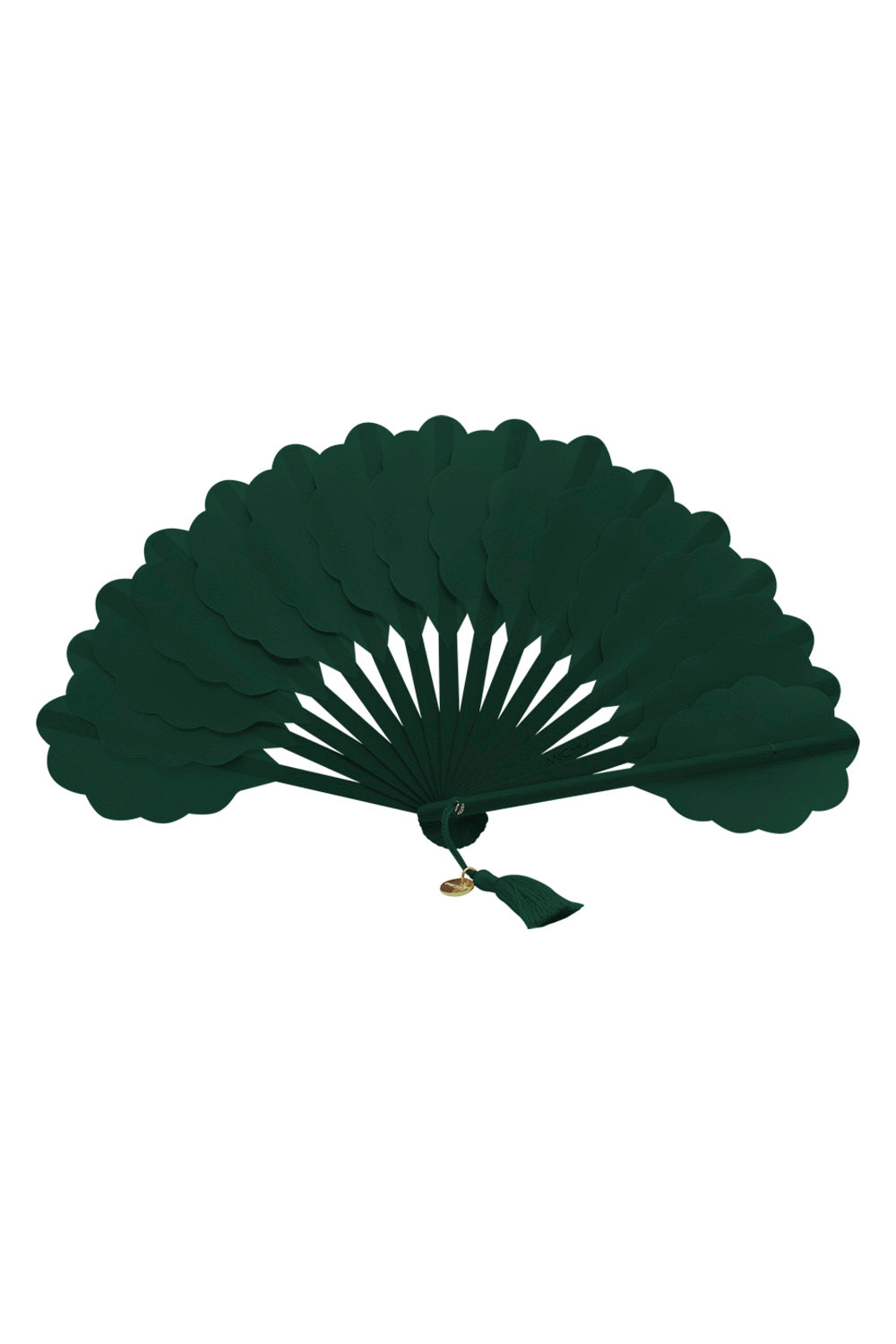 Small Waves Fan | Luxury Edition - Forest Green