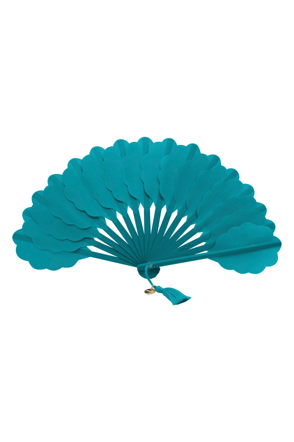 Small Waves Fan | Luxury Edition - Turquoise